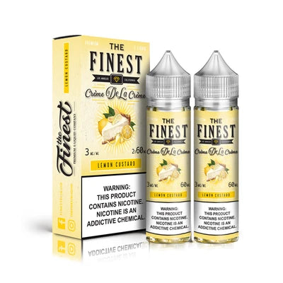 The finest crème 120ml vape juice lemon custard