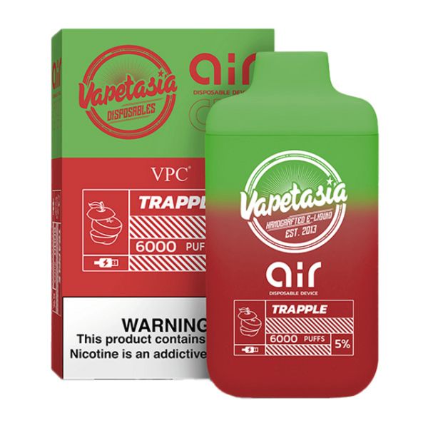 Vapetasia x Air 6000 Puffs Rechargeable Vape Disposable 11mL Best Flavor Trapple