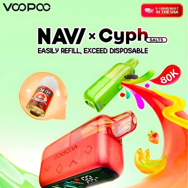 VooPoo NAVI x Cyph 80,000 Puffs Disposable Kit – $17.99 – eLiquid.com
