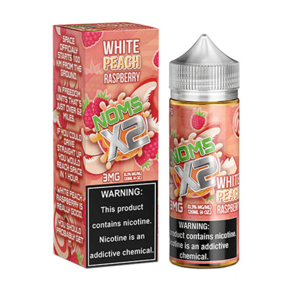 Best Deal Noms X2 120mL Vape Juice - White Peach Raspberry