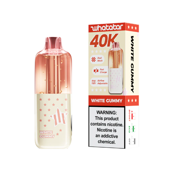 whatabar linko 40K Puff Disposable Device - 40,000 Puffs -White Gummy