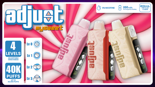 Flavor-Packed Game-Changer Adjust Mysweet 40,000 Puffs Disposable Vape eLiquid.com Flavor-Packed Game-Changer Adjust Mysweet 40,000 Puffs Disposable Vape eLiquid.com