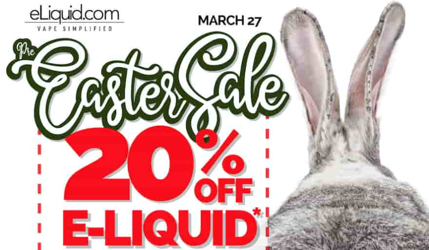 eLiquid.com: Easter 1 DAY ONLY Sale [20% OFF ALL E-LIQUID]