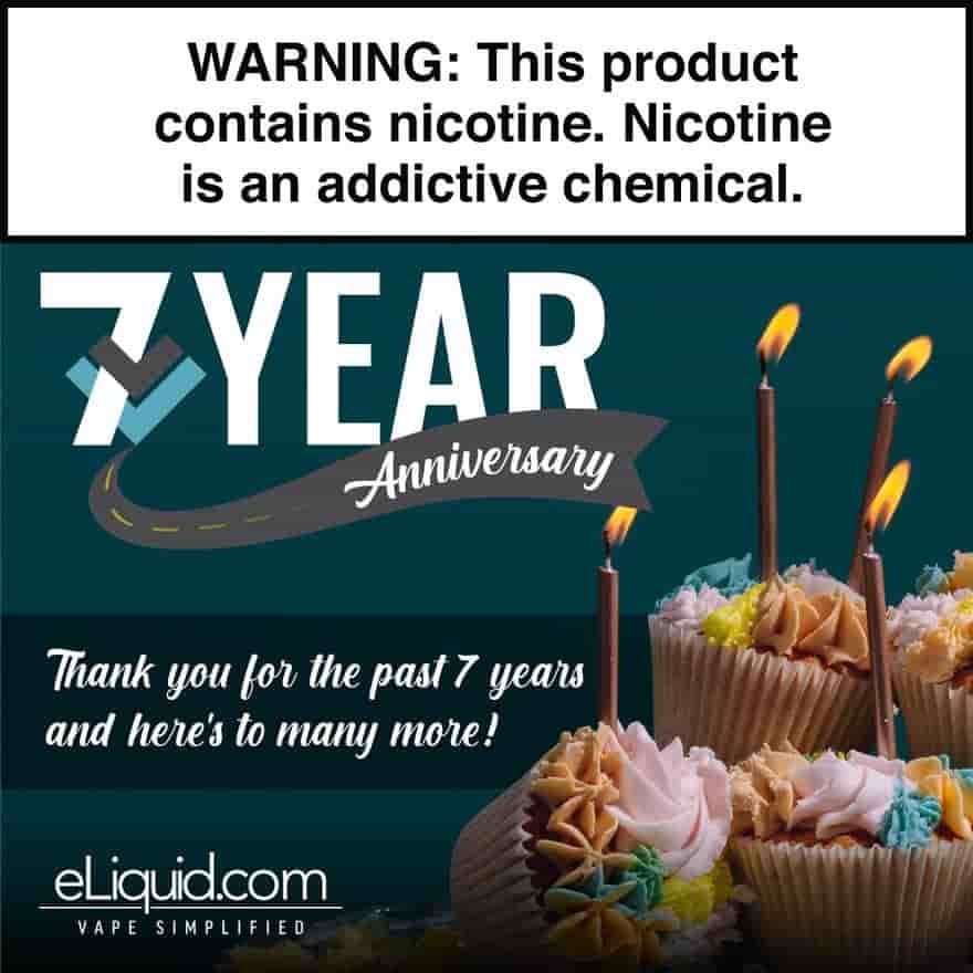 eLiquid.com 7-Year Anniversary | eLiquid.com: #1 Online Vaping Source eLiquid.com 7-Year Anniversary | eLiquid.com: #1 Online Vaping Source