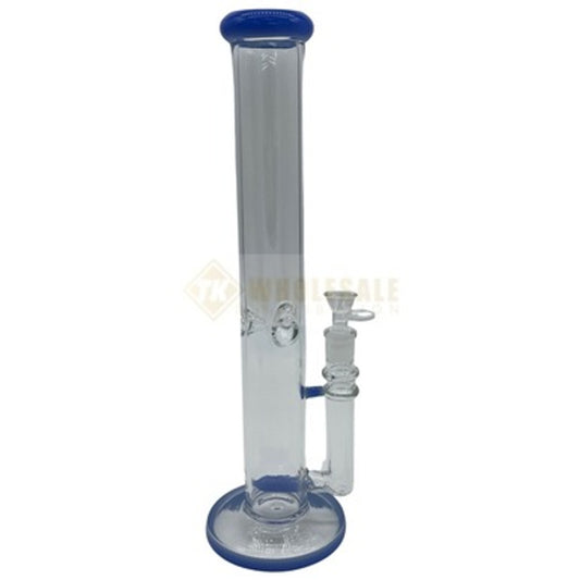 18" Straight Glass Water Pipe Cornflower Color with Ice Catcher