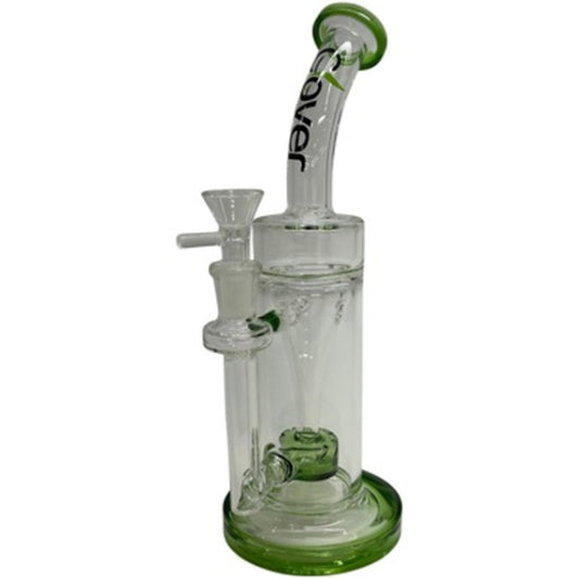 10.5" Clover Glass Water Pipe w/ Bubble & Showerhead Percolator