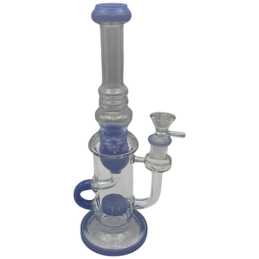 10.5" Straight Glass Water Pipe w/ Showerhead Percolator
