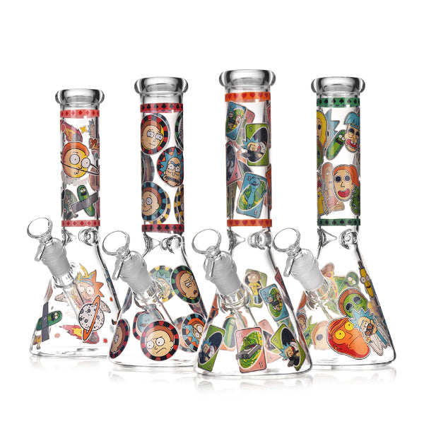 10inch Decal Daze Glow N Dark Water Pipe