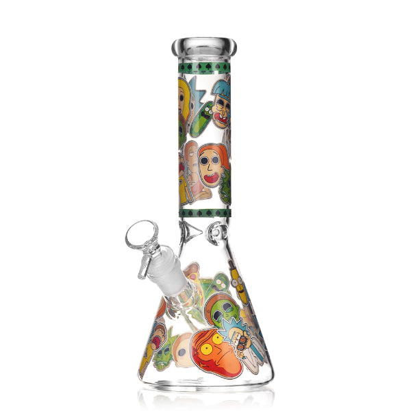 10inch Decal Daze Glow N Dark Water Pipe