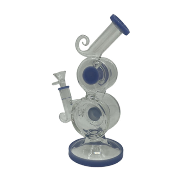 10 inch Donut Glass Water Pipe with Donut Shaped Percolator