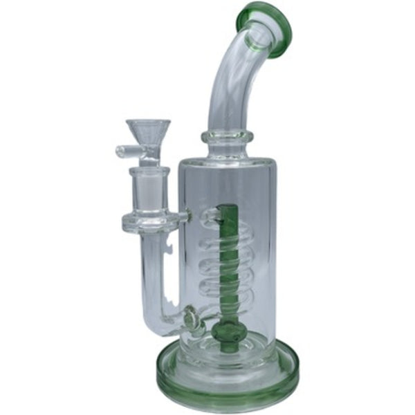 10" Spiral Recycler Glass Water Pipe Assorted Colors