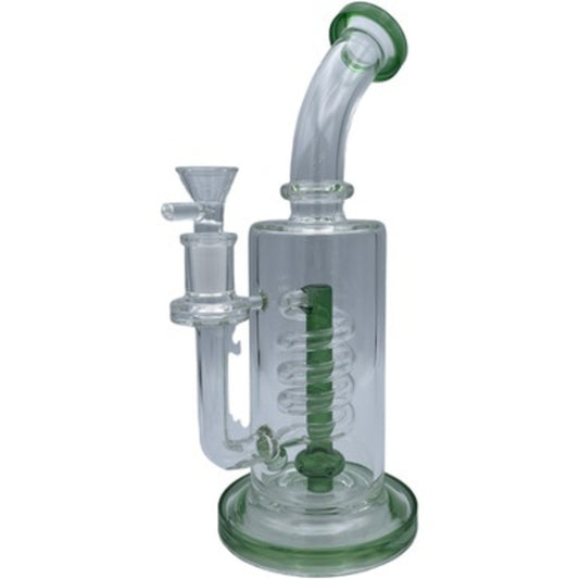 10" Spiral Recycler Glass Water Pipe Assorted Colors