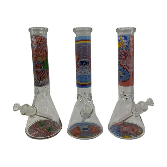 Smoking Glass Bong Water Pipe Trippy Design
