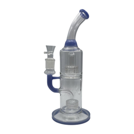 12.5" Stacked Diamond Glass Percolator Water Pipe