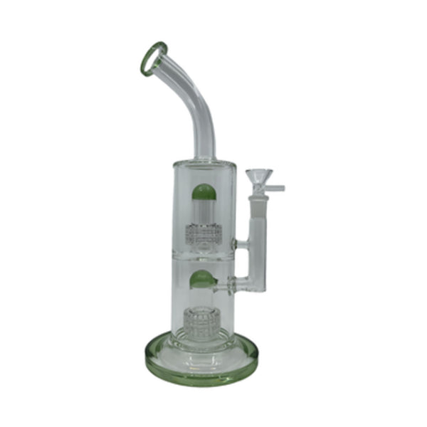 12" Double Percolator Glass Water Pipe