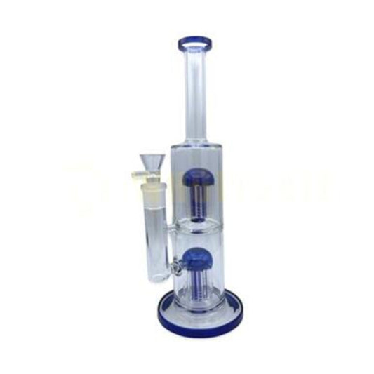 13.5" Double Stacked Glass Water Pipe