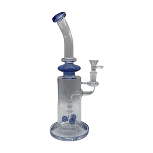 13.5" Glass Water Pipe w/ Three Sphere Percolator