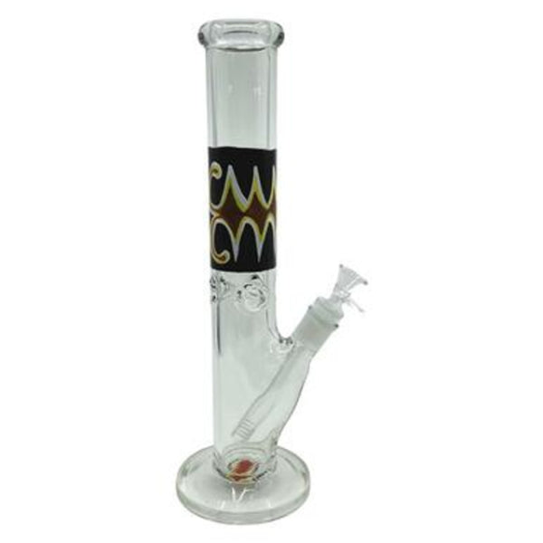 14" Painted Straight Glass Water Pipe