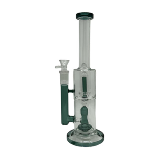 14" Stacked Showerhead Percolator Glass Water Pipe