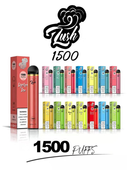 Lush 1500 Puffs Disposable Vape 10 Pack 6mL Best Flavors
