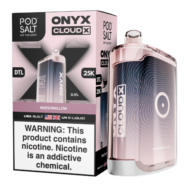 Pod Salt Onyx Cloud X 25K Puff Shisha Disposable-Marshmallow-Single Disposable-5%-20mL