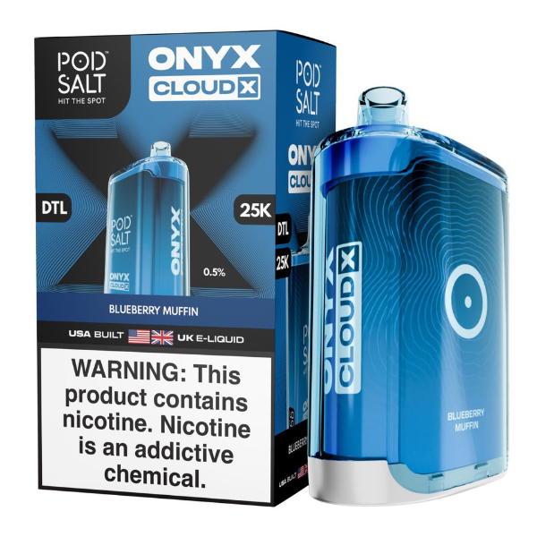 Pod Salt Onyx Cloud X 25K Puff Shisha Disposable-Blueberry Muffin-Single Disposable-5%-20mL