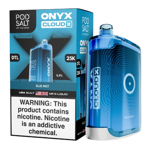 Pod Salt Onyx Cloud X 25K Puff Shisha Disposable-Blue Mist-Single Disposable-5%-20mL
