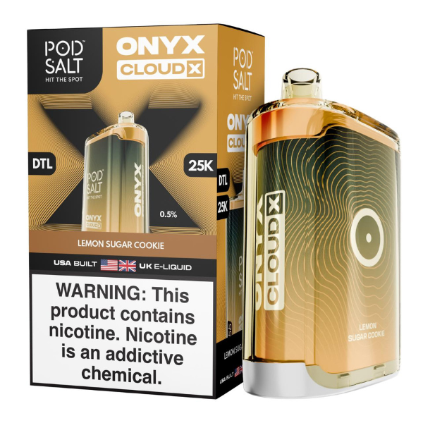 Pod Salt Onyx Cloud X 25K Puff Shisha Disposable-Lemon Sugar Cookie-Single Disposable-5%-20mL