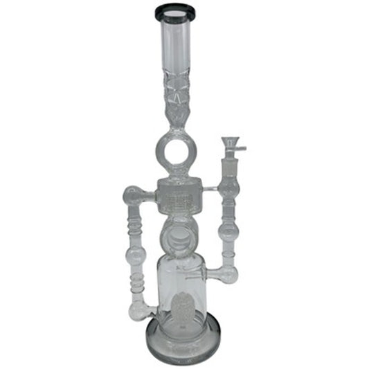 21.5" Donut Shaped Tall Glass Water Pipe with Diamond Percolator