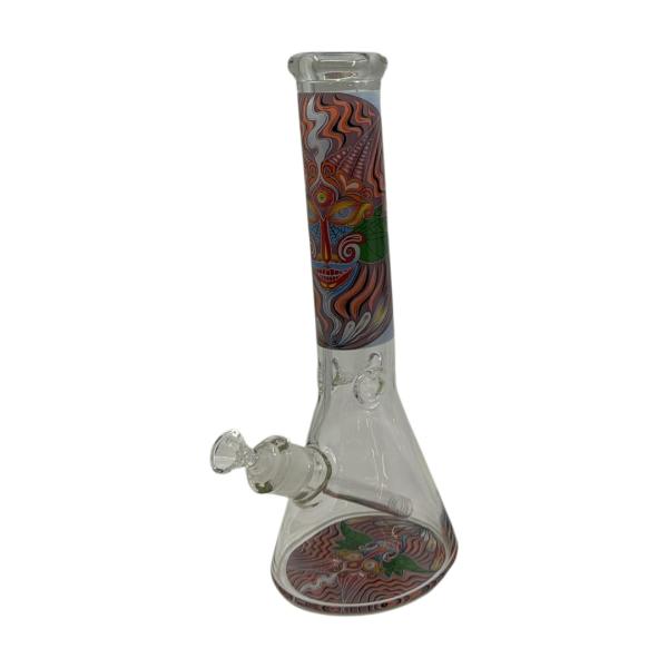 Smoking Glass Bong Water Pipe Trippy Design