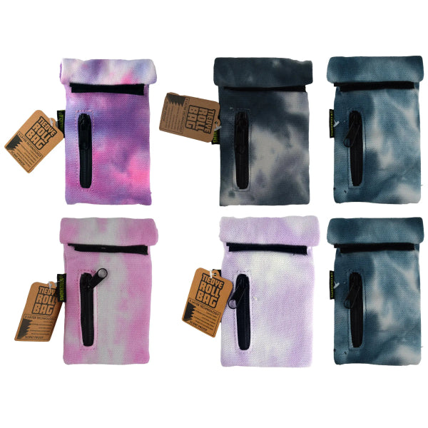 SmokeZilla Tie-Dye Canvas Roll Bags (Assorted Colors) 6 Pack