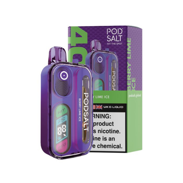 Pod Salt Hit 40K Puff Disposable-Berry Lime Ice-Single Disposable-5%-18mL