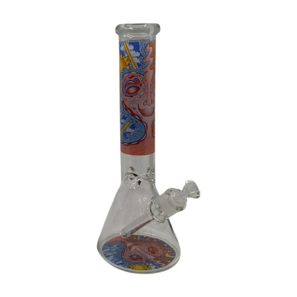 Smoking Glass Bong Water Pipe Trippy Design