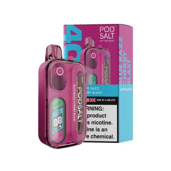 Pod Salt Hit 40K Puff Disposable-Blue Razz Cherry Blast-Single Disposable-5%-18mL