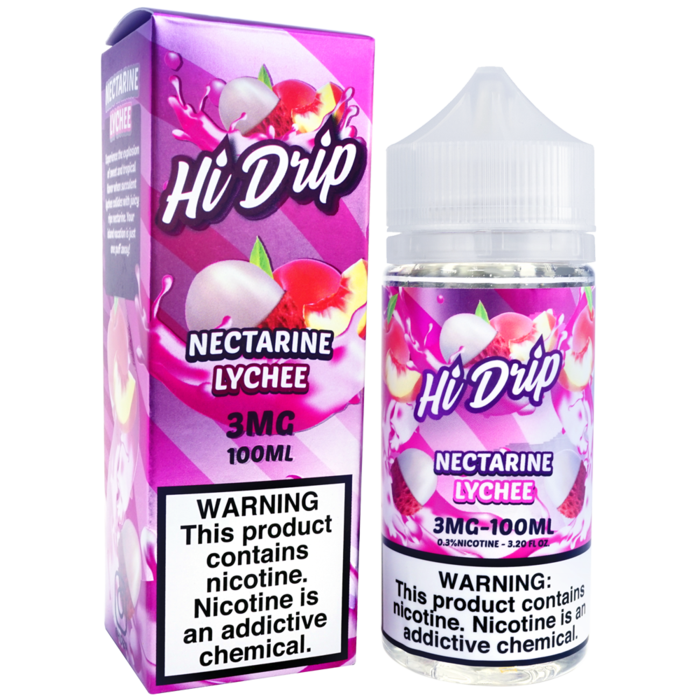 Hi-Drip E-Liquid 100mL Vape Juice Best Flavor Nectarine Lychee