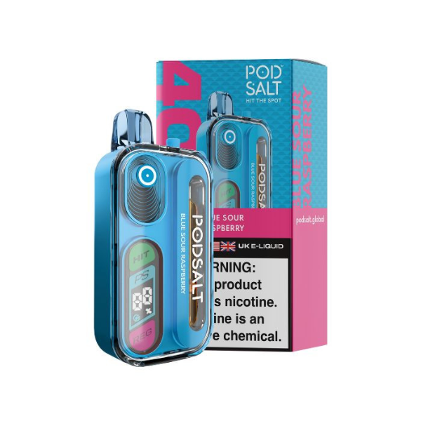 Pod Salt Hit 40K Puff Disposable-Blue Sour Raspberry-Single Disposable-5%-18mL