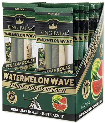 King Palm Mini Size Flavored Pre-Rolled Terps 20 Pack Best Flavor Watermelon Wave