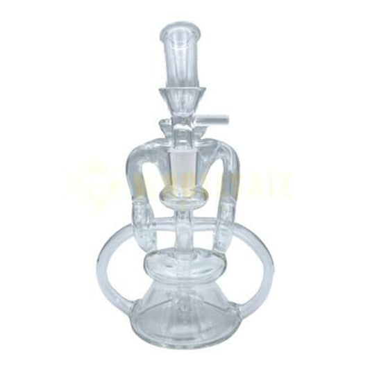 8.5" Clear Recycler Glass Water Pipe