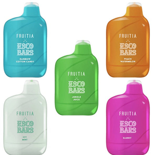 Fruitia x Esco Bars 6000 Puffs Single Disposable Vape 15mL Best Flavors