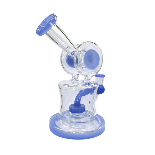 8" Donut Glass Water Pipe with Showerhead Percolator