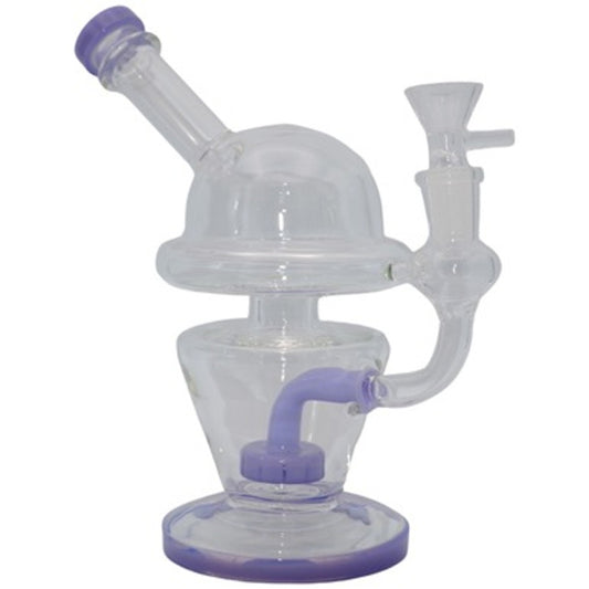 8" Glass Recycler Water Pipe/Dab Rig W/ Percolator