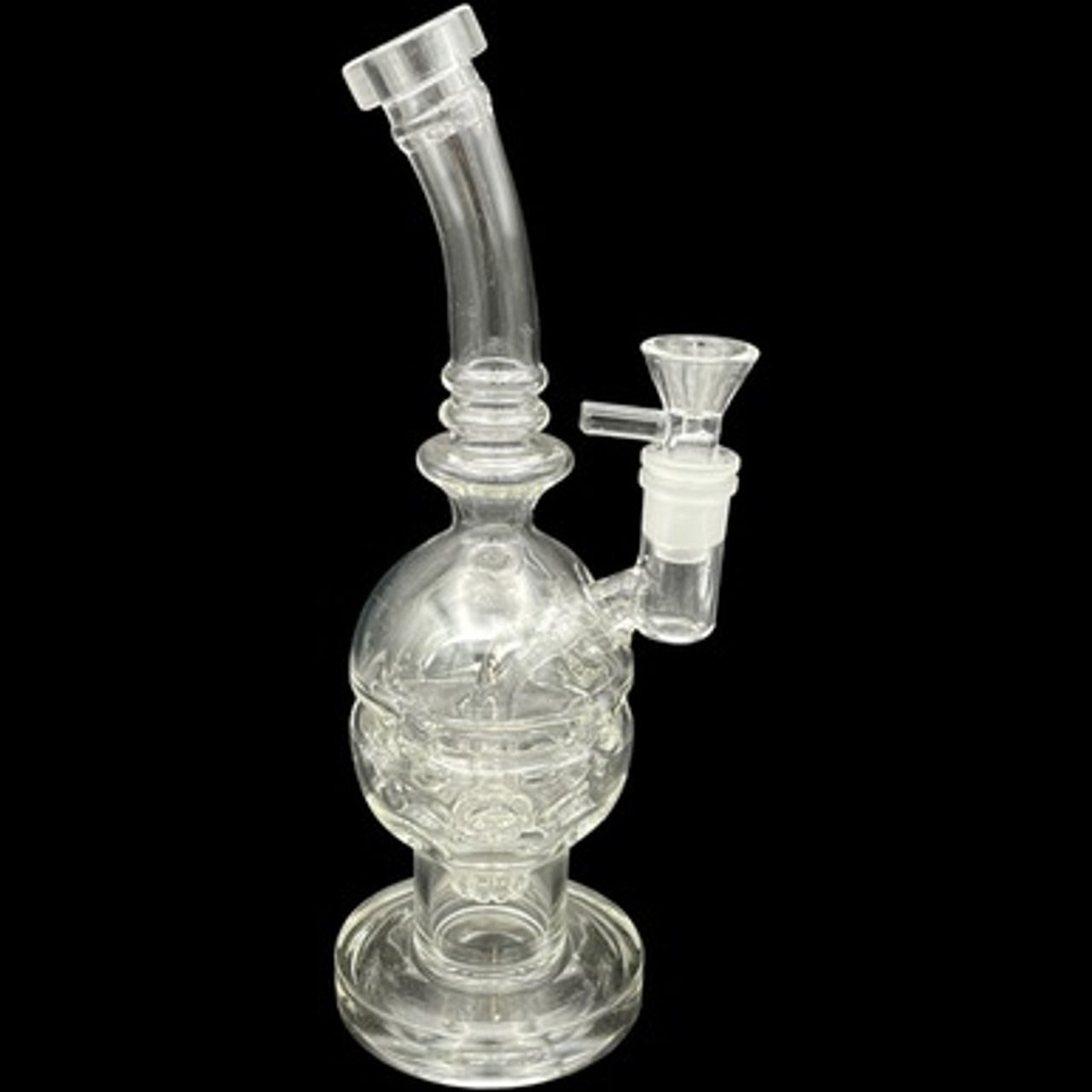 9.5" Clear Bubble Glass Water Pipe