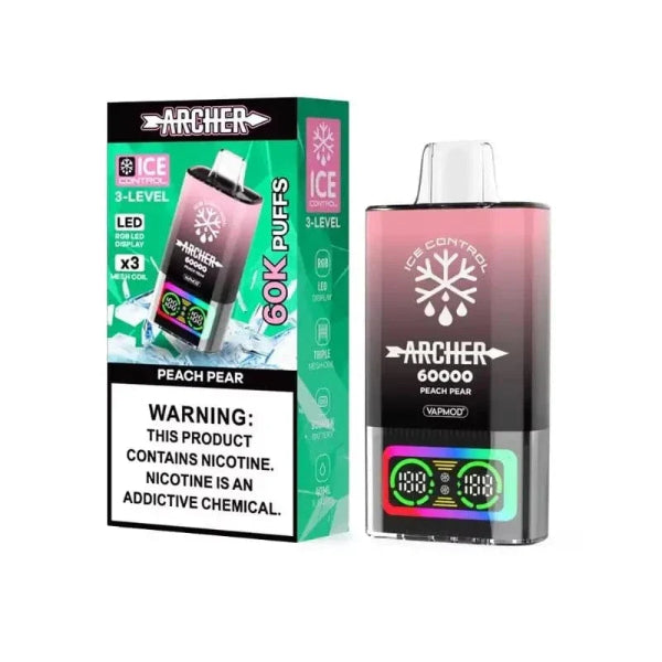 Archer 60K Ice Control Disposable Peach Pear