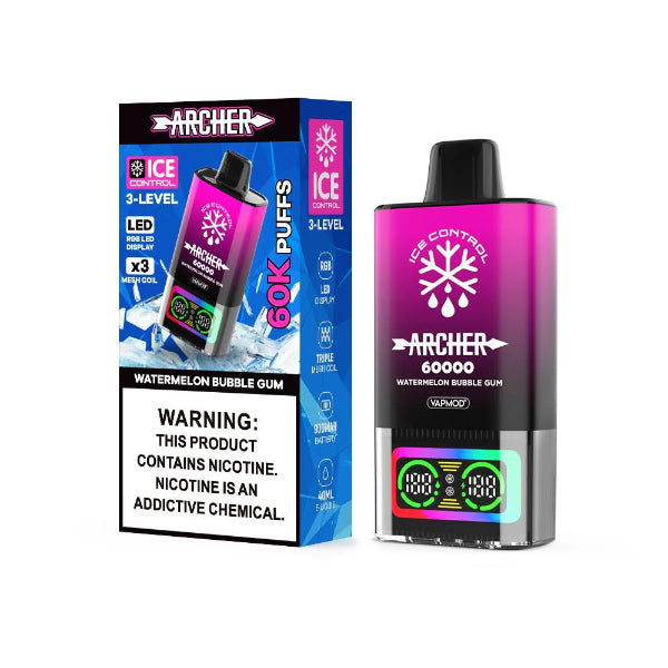 Archer 60K Ice Control Disposable Watermelon Bubble Gum