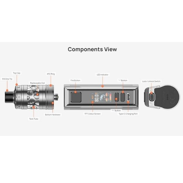 Best Deal Aspire Zelos M80 Starter Kit - Components