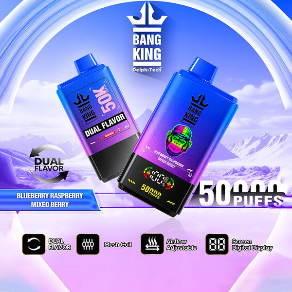 Best Deal BangKing 50K Puffs Dual Flavor 50mL Single Disposable - Blueberry Raspberry / Mixed Berry