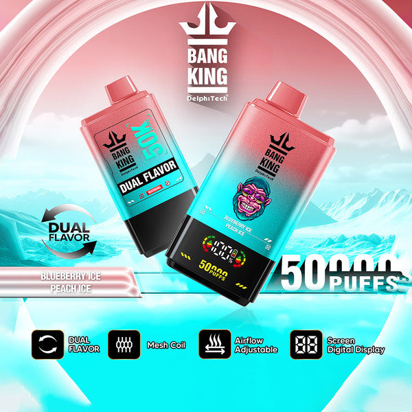Best Deal BangKing 50K Puffs Dual Flavor 50mL Single Disposable - Blueberry Ice / Peach Ice