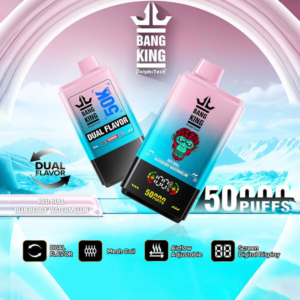 Best Deal BangKing 50K Puffs Dual Flavor 50mL Single Disposable - Red Bull / Blueberry Watermelon
