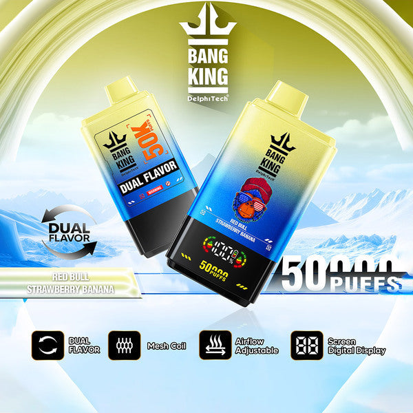 Best Deal BangKing 50K Puffs Dual Flavor 50mL Single Disposable - Red Bull / Strawberry Banana