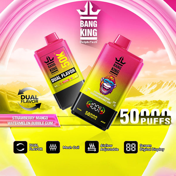 Best Deal BangKing 50K Puffs Dual Flavor 50mL Single Disposable - Strawberry Mango / Watermelon Bubble Gum